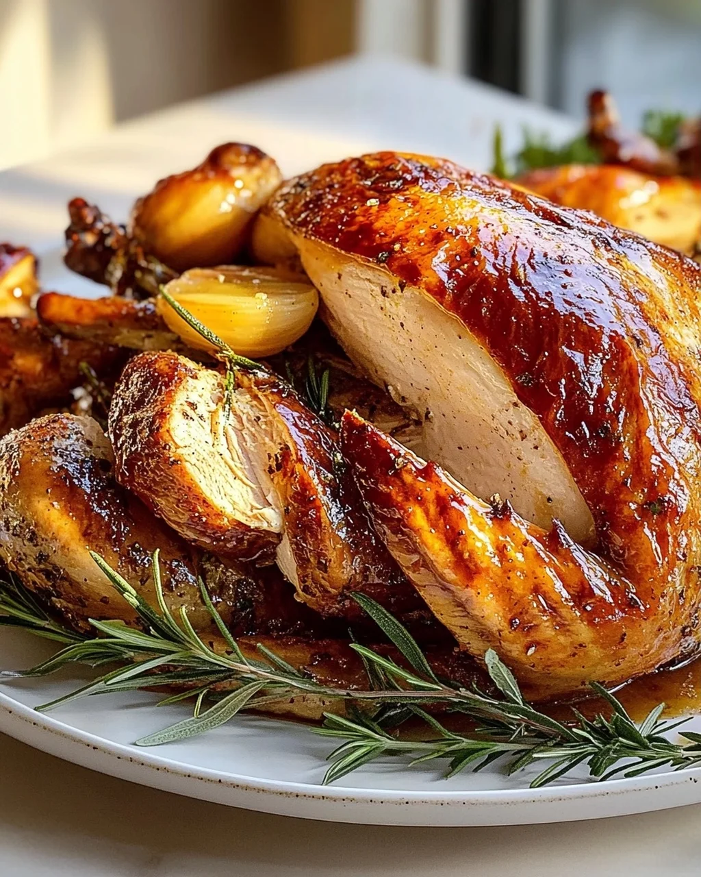 Ahornbutter-glasiertes Truthahn-Rezept für festliche Anlässe