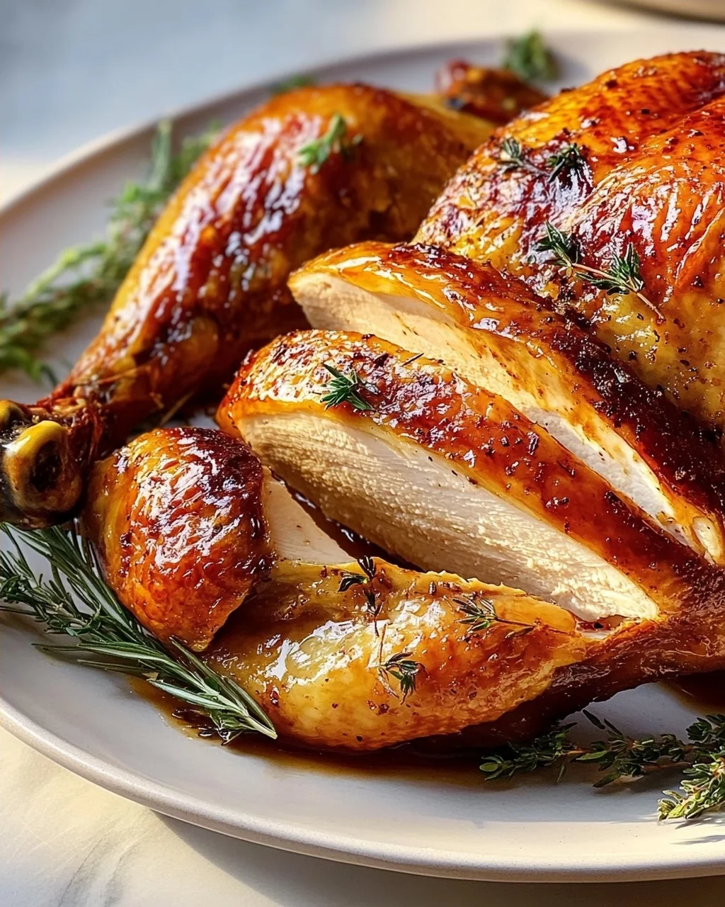 Ahornbutter-glasiertes Truthahn-Rezept für festliche Anlässe