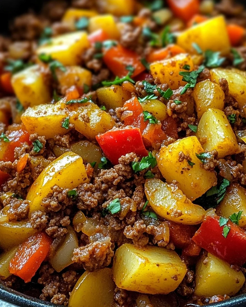 Bauerntopf mit Hackfleisch, Kartoffeln & Paprika