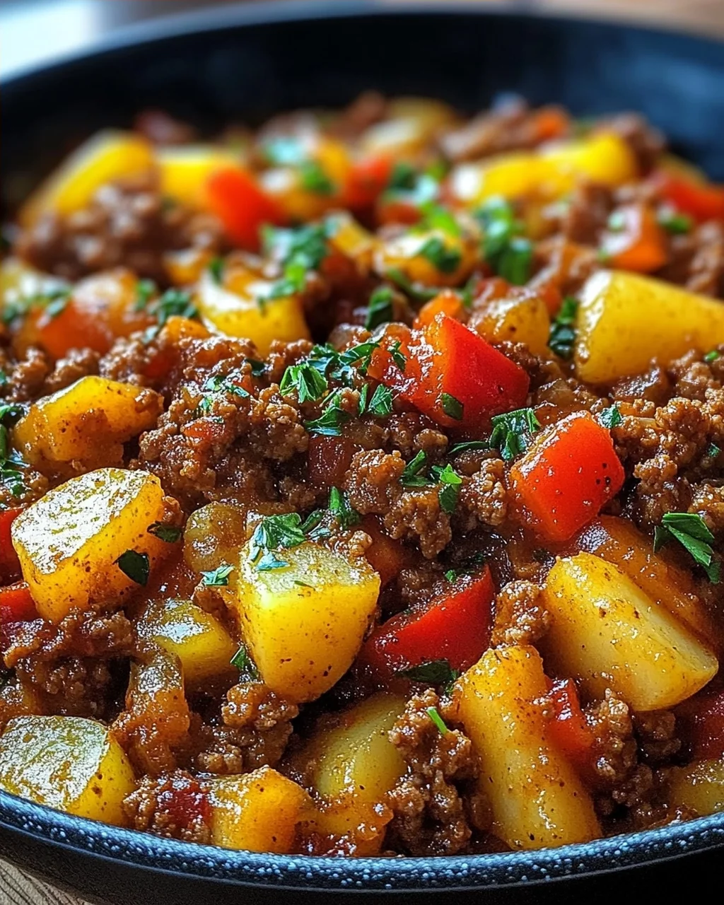 Bauerntopf mit Hackfleisch, Kartoffeln & Paprika