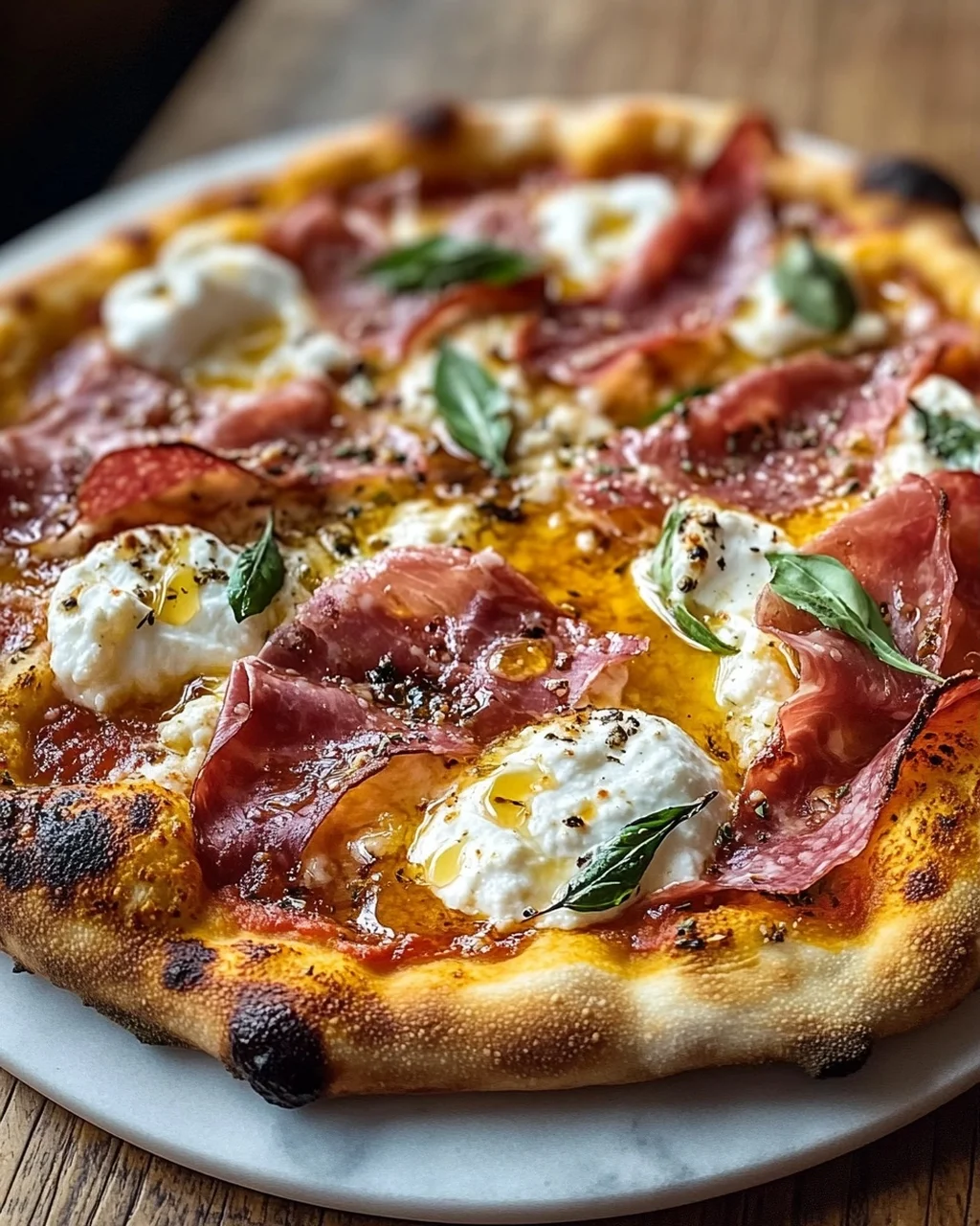 Beef Prosciutto und Honig Burrata Pizza – Geschmackserlebnis!