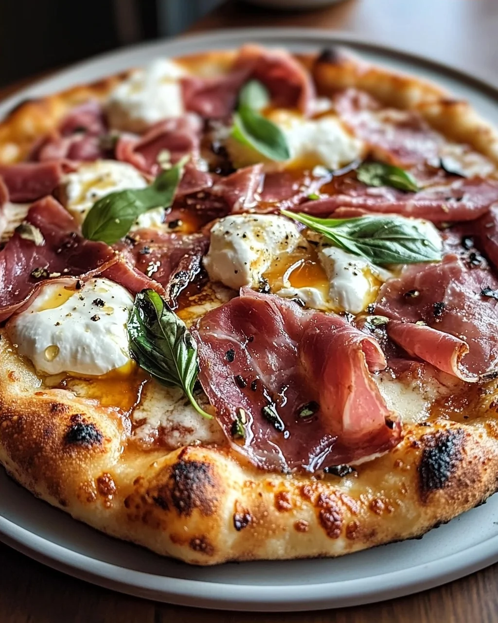 Beef Prosciutto und Honig Burrata Pizza – Geschmackserlebnis!