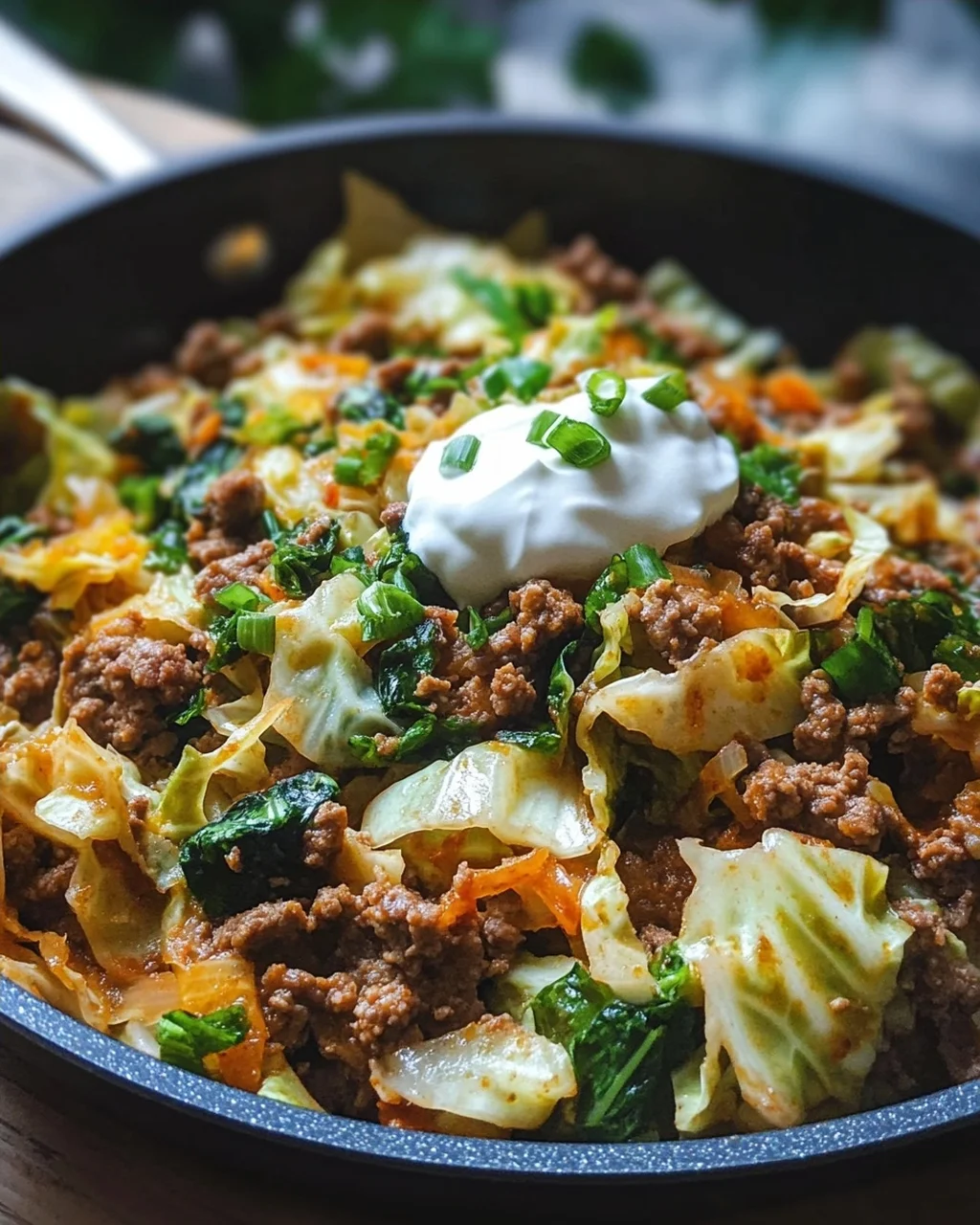 Bombastische Spitzkohl-Hackfleisch-Pfanne