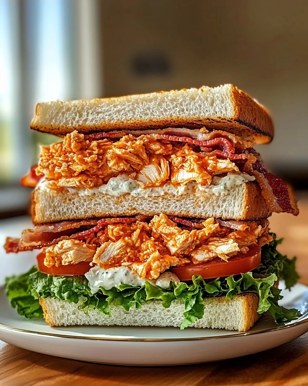 Buffalo Chicken Ranch Club Sandwich – Schnell & Lecker!