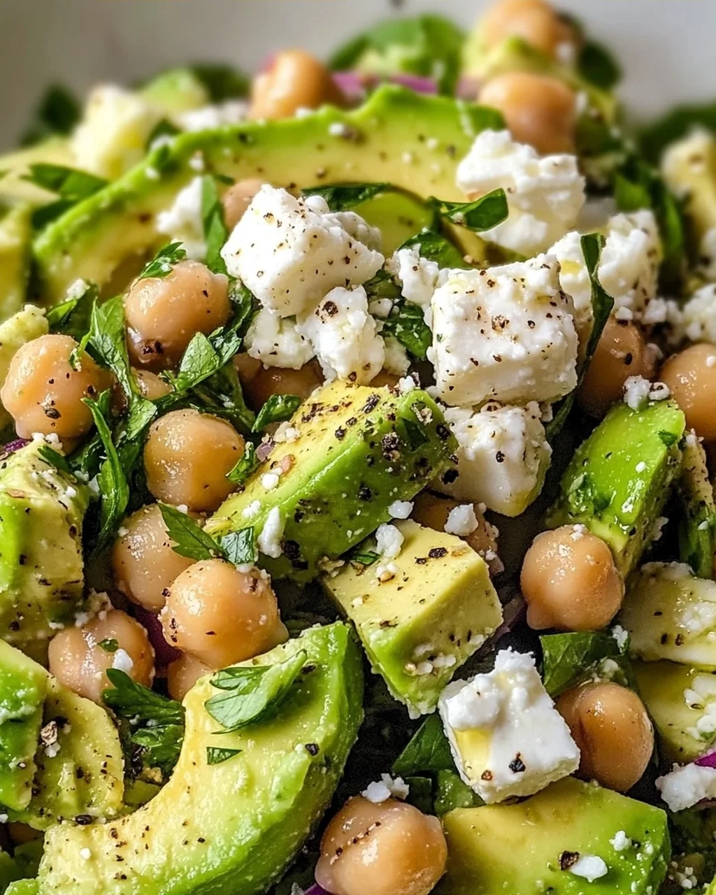 Chickpea Feta Avocado Salad – Quick & Delicious!