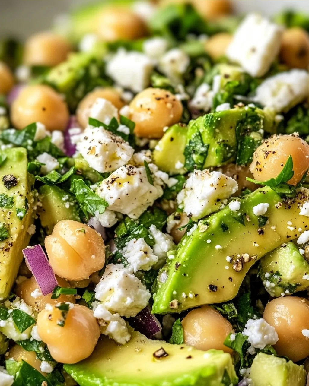 Chickpea Feta Avocado Salad – Quick & Delicious!