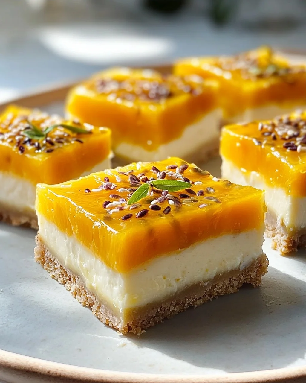Cremige Mango-Passionsfrucht-Riegel: Tropischer Genuss!