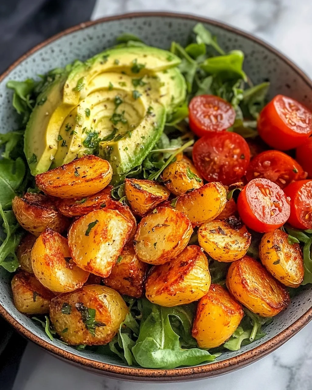 Crispy Oven Potato Salad Bowl – Quick & Delicious!