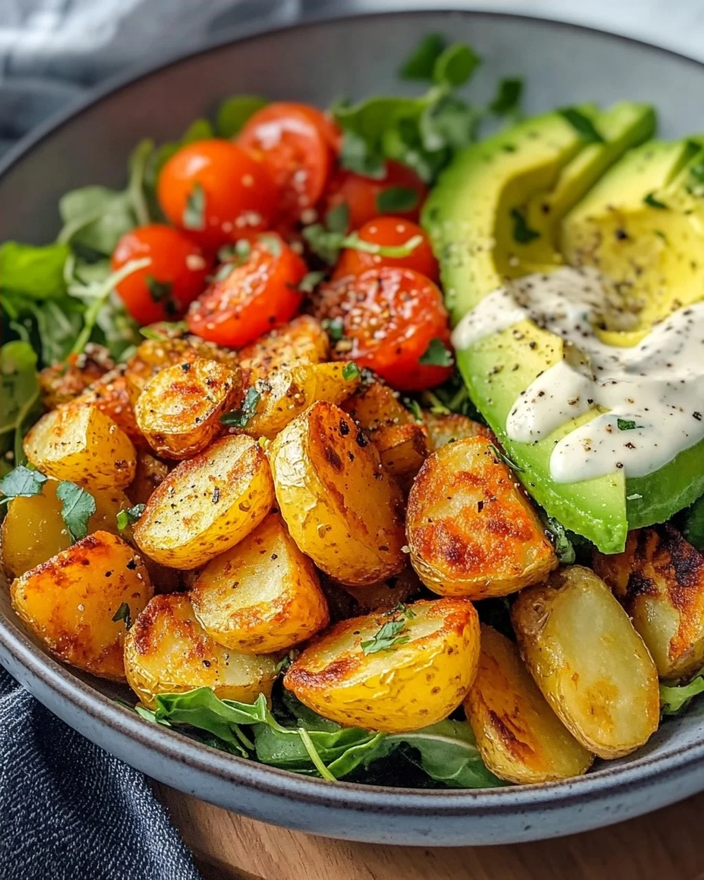 Crispy Oven Potato Salad Bowl – Quick & Delicious!