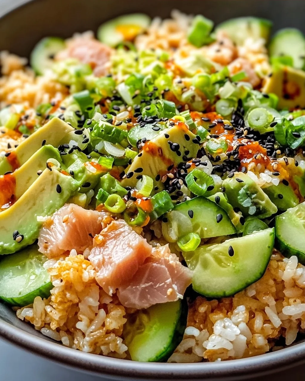 Crispy Rice Salad with Tuna and Avocado – Fresh & Crunchy!