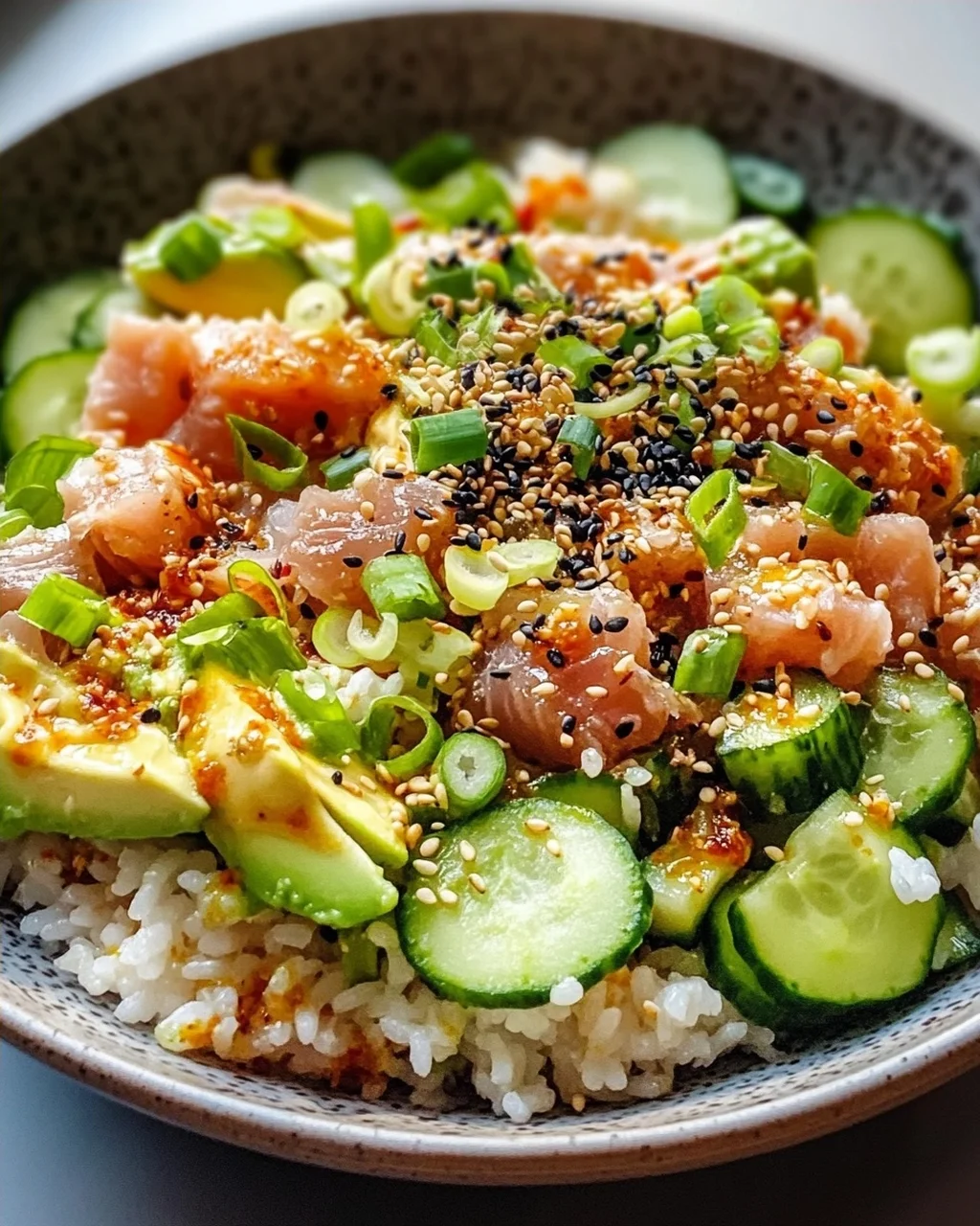 Crispy Rice Salad with Tuna and Avocado – Fresh & Crunchy!