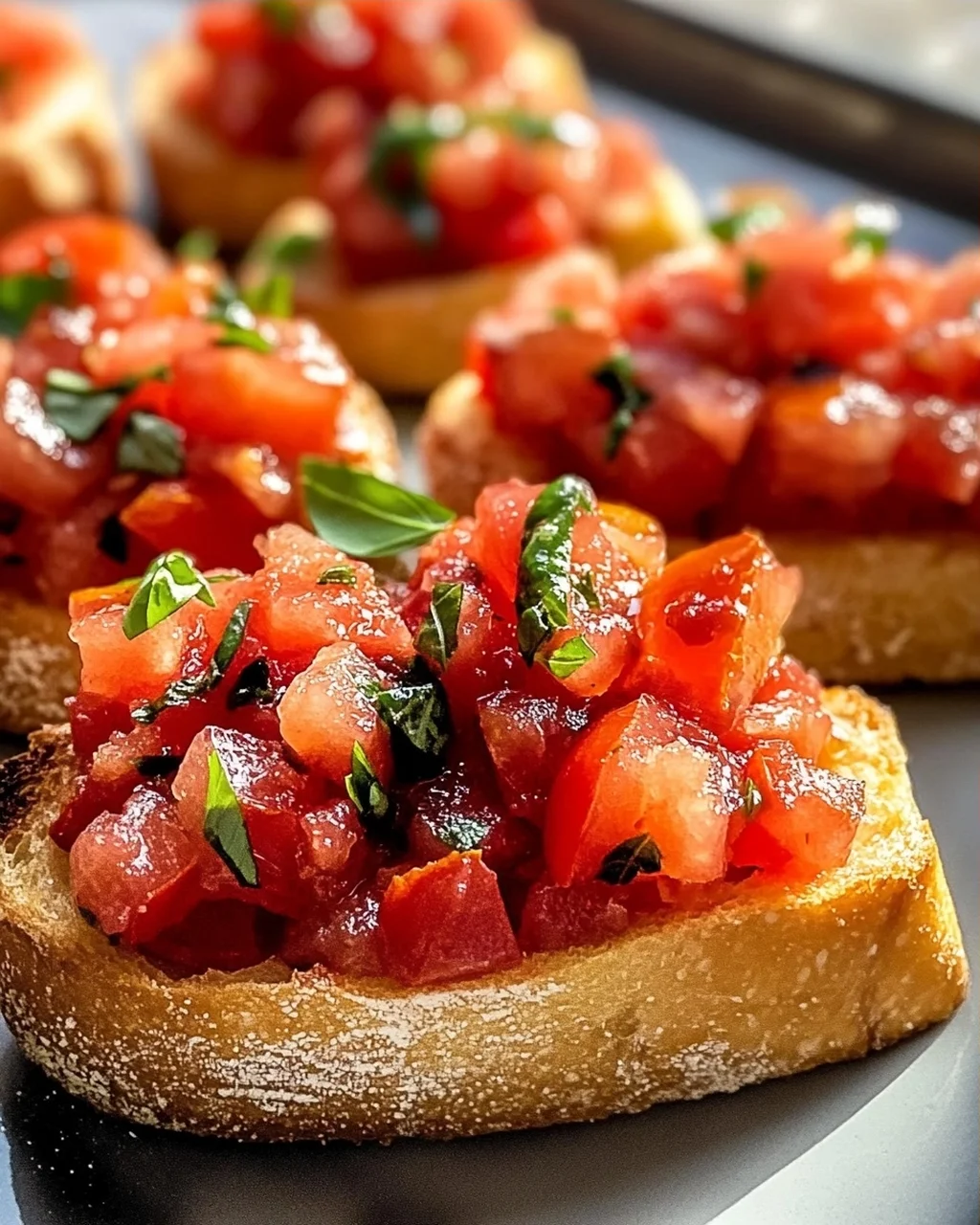 Das beste Tomaten Basilikum Bruschetta Baguette Rezept!