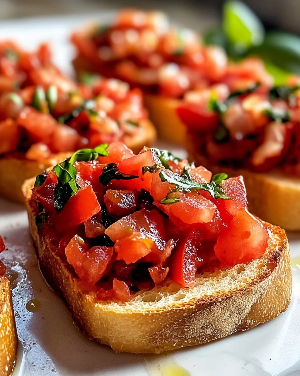Das beste Tomaten Basilikum Bruschetta Baguette Rezept!