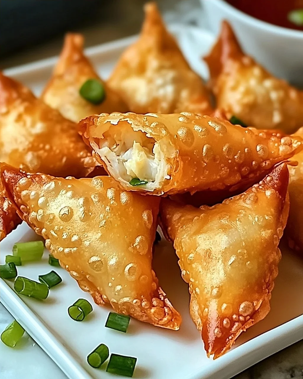 Einfache Reisblatt-Krabben-Rangoons