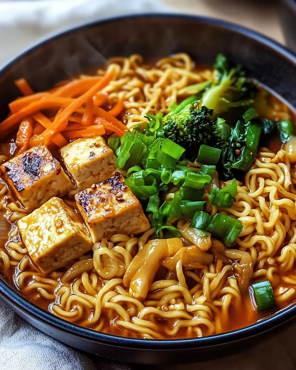 Einfache vegane Ramen-Nudeln mit köstlicher Sauce Rezept