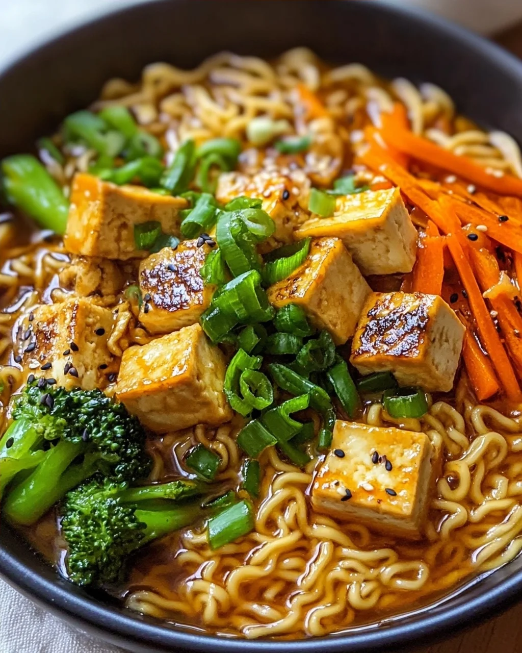 Einfache vegane Ramen-Nudeln mit köstlicher Sauce Rezept