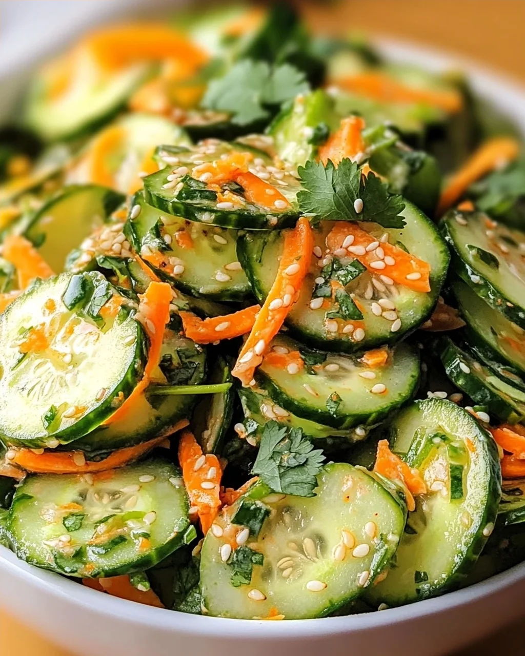 Erfrischender Asiatischer Gurkensalat für den Sommer!