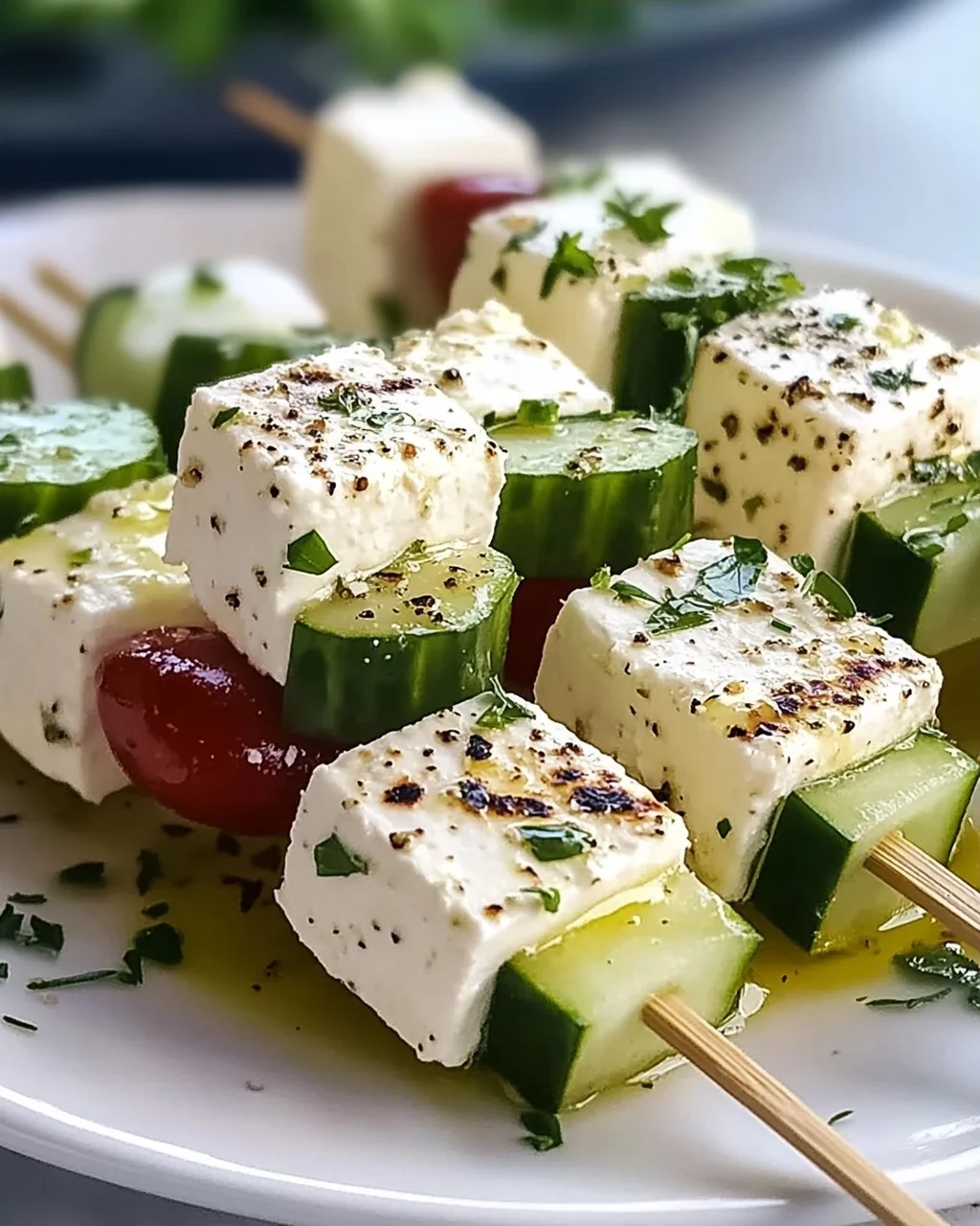 Feta Spieße mit Gurke: Erfrischendes Rezept für den Sommer!