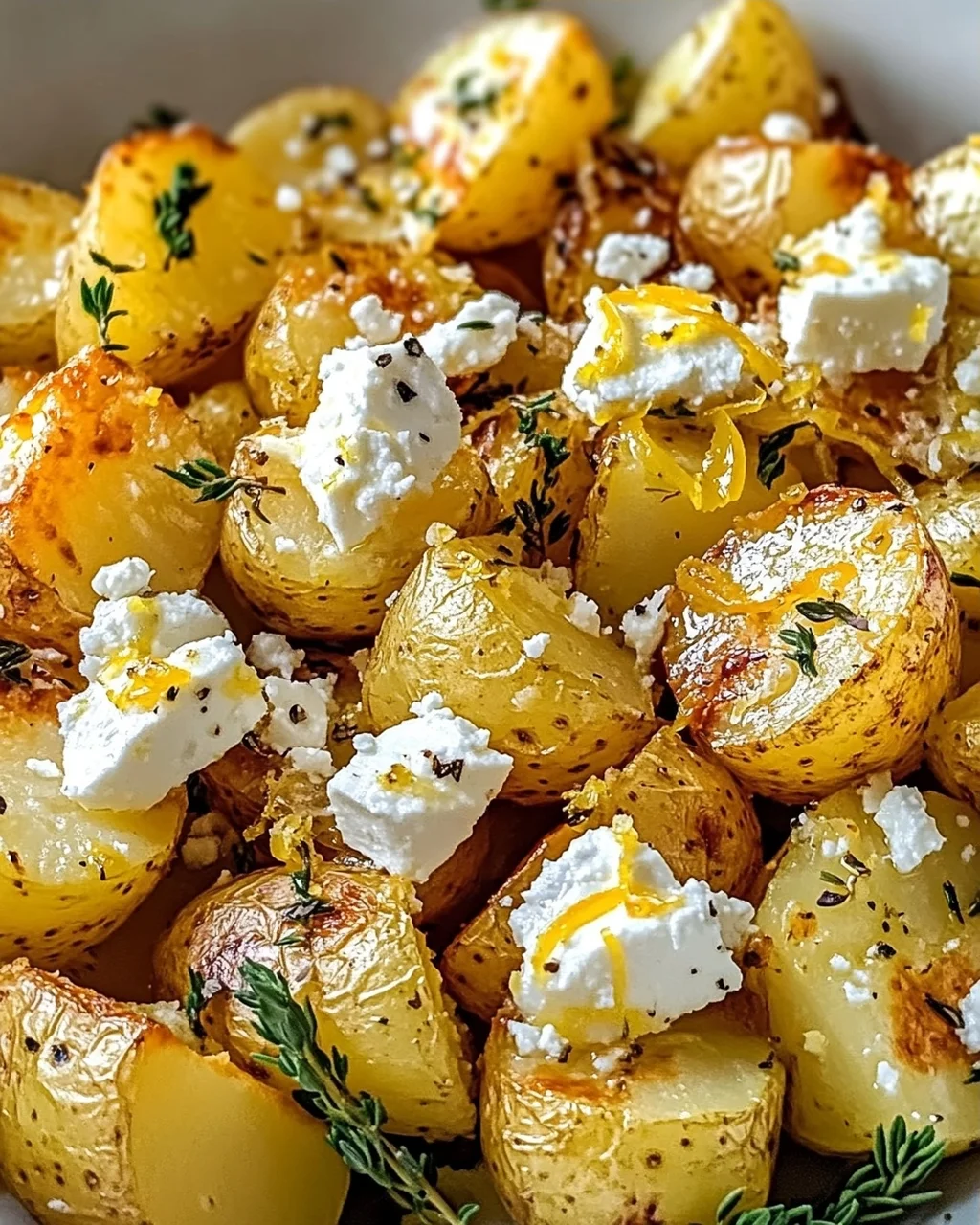 Gebratene Feta-Kartoffeln mit Zitrone: Ein Genuss!