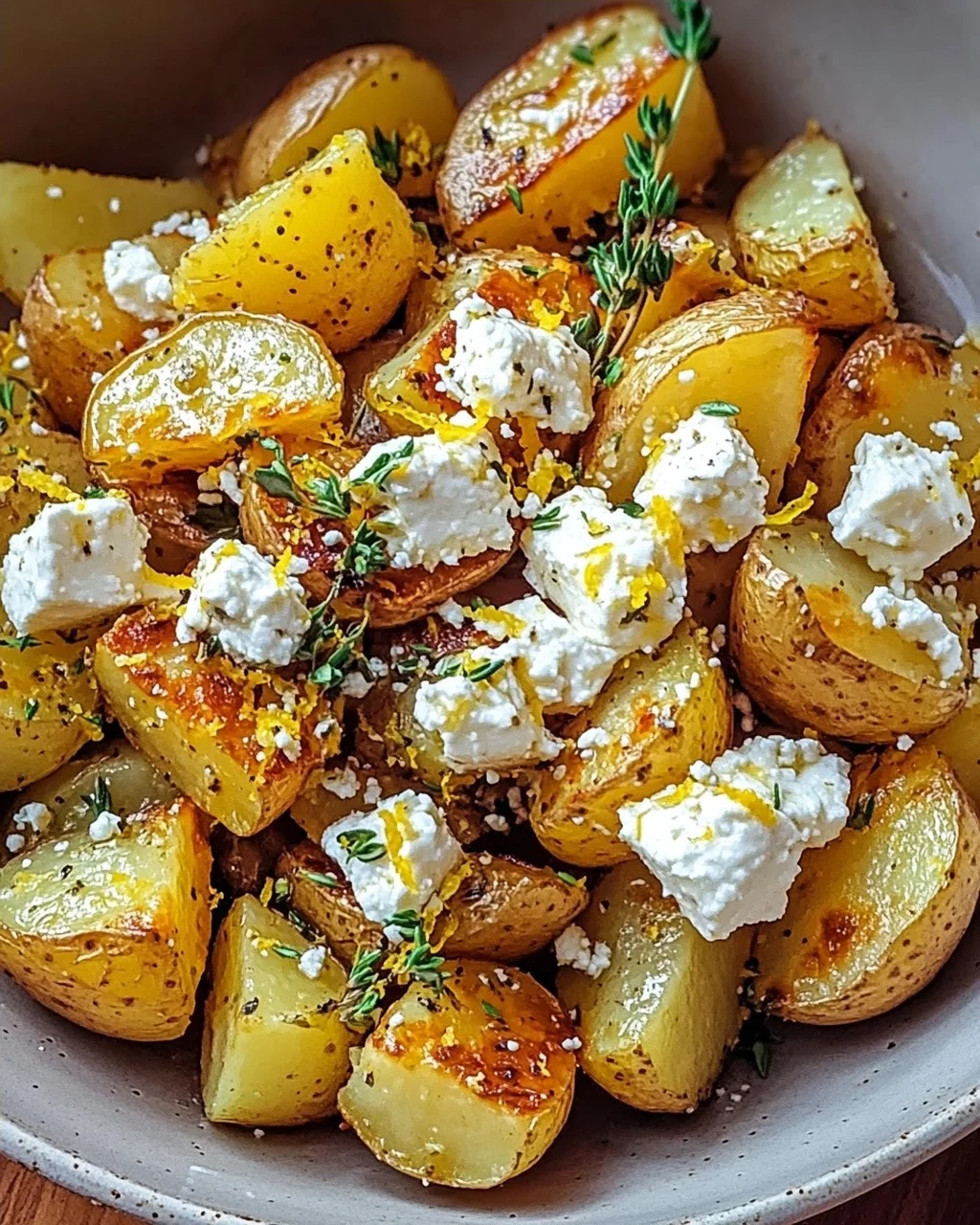 Gebratene Feta-Kartoffeln mit Zitrone: Ein Genuss!