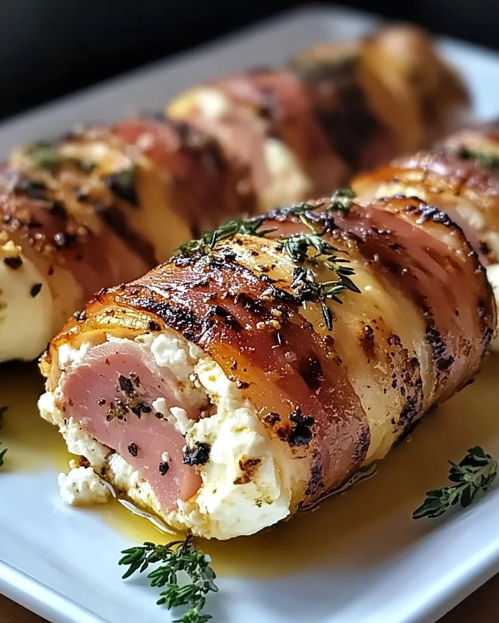 Gegrillte Feta-Schinkenröllchen für köstliche Snacks