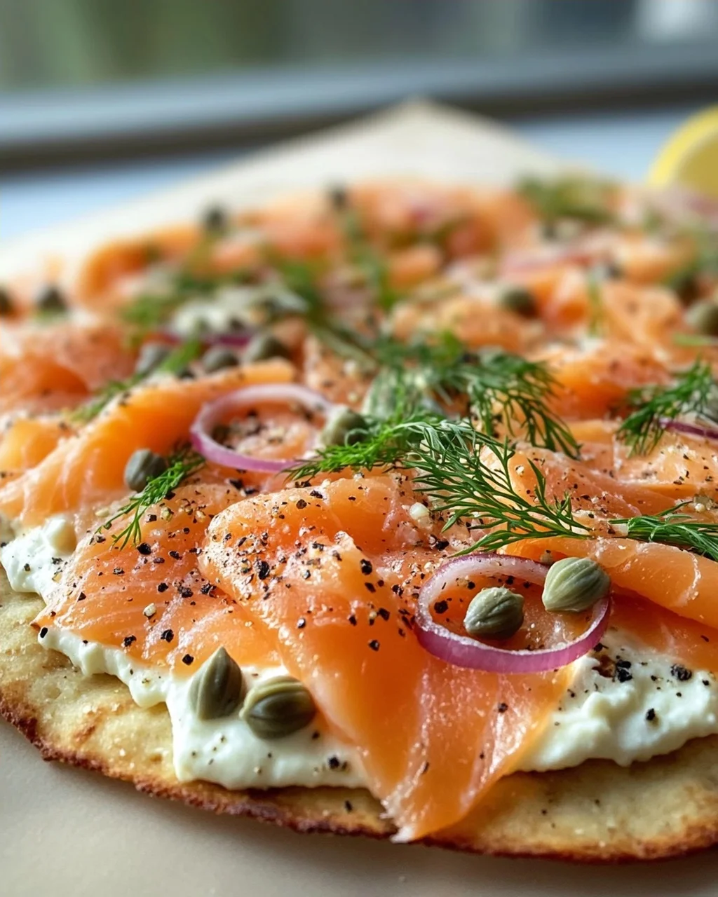 Geräucherter Lachs Frühstücks-Flatbread – Perfekt für den Start!