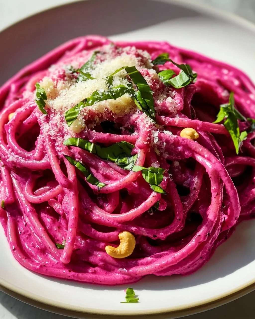 Gesunde Vegane Pink Pasta: Schnell, gesund & super lecker!