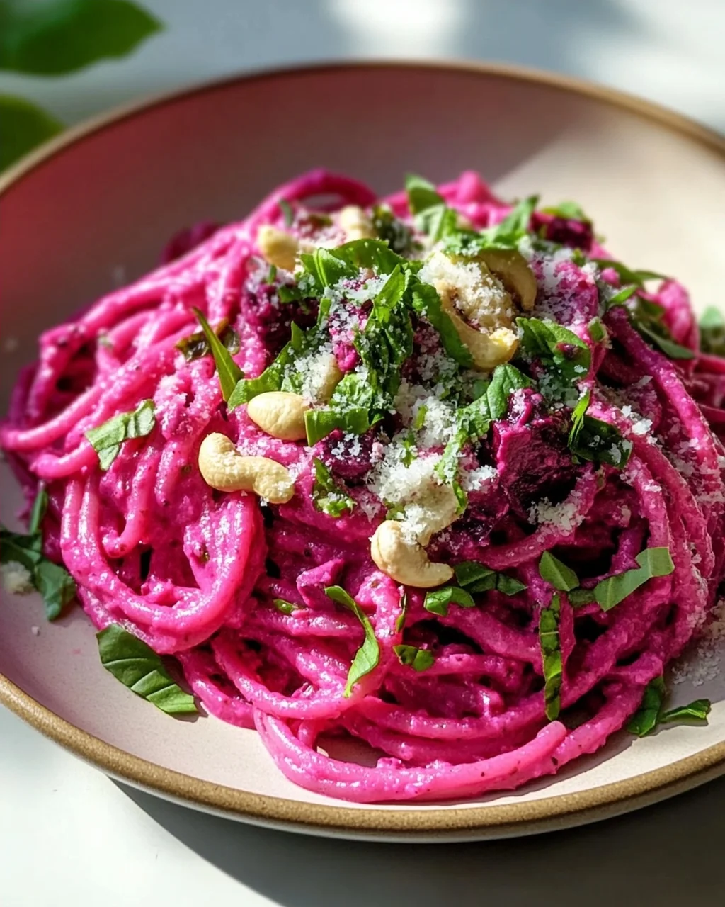 Gesunde Vegane Pink Pasta: Schnell, gesund & super lecker!