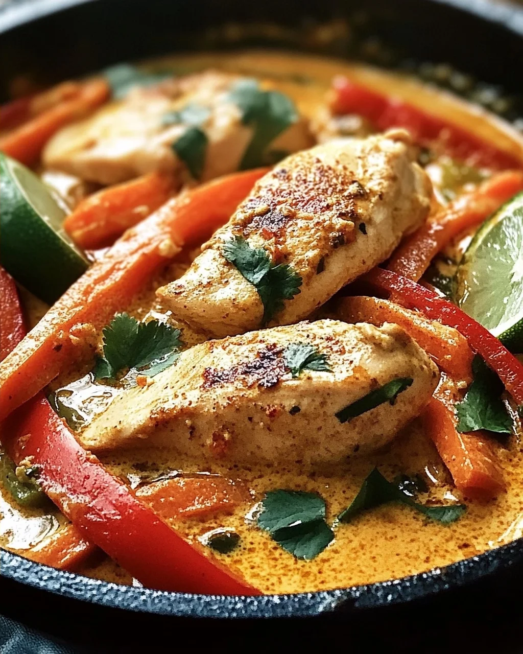 Hähnchen-Pfanne mit Kokosmilch