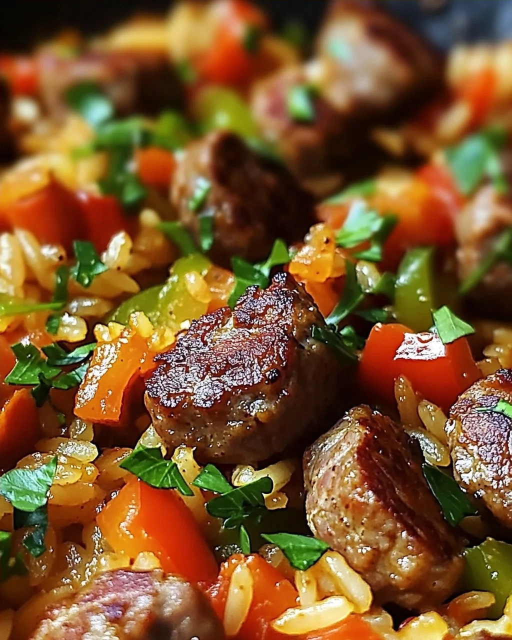 Herzhafte Rindswurst Reis Pfanne: Einfaches Ultimate-Rezept