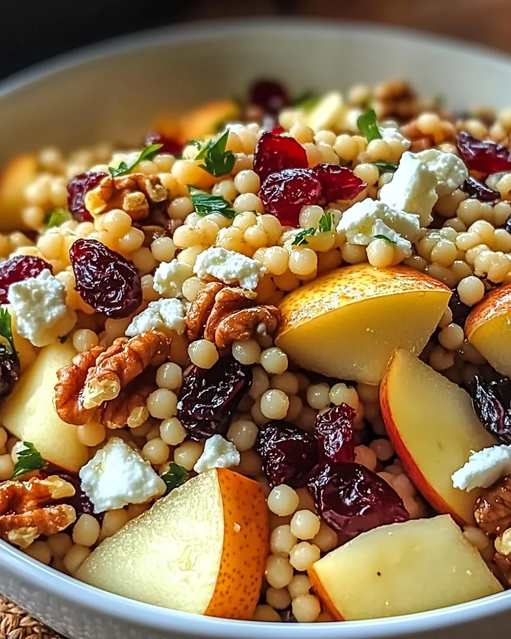 Honig Herbst Perle Couscous Salat für schnelle Küche