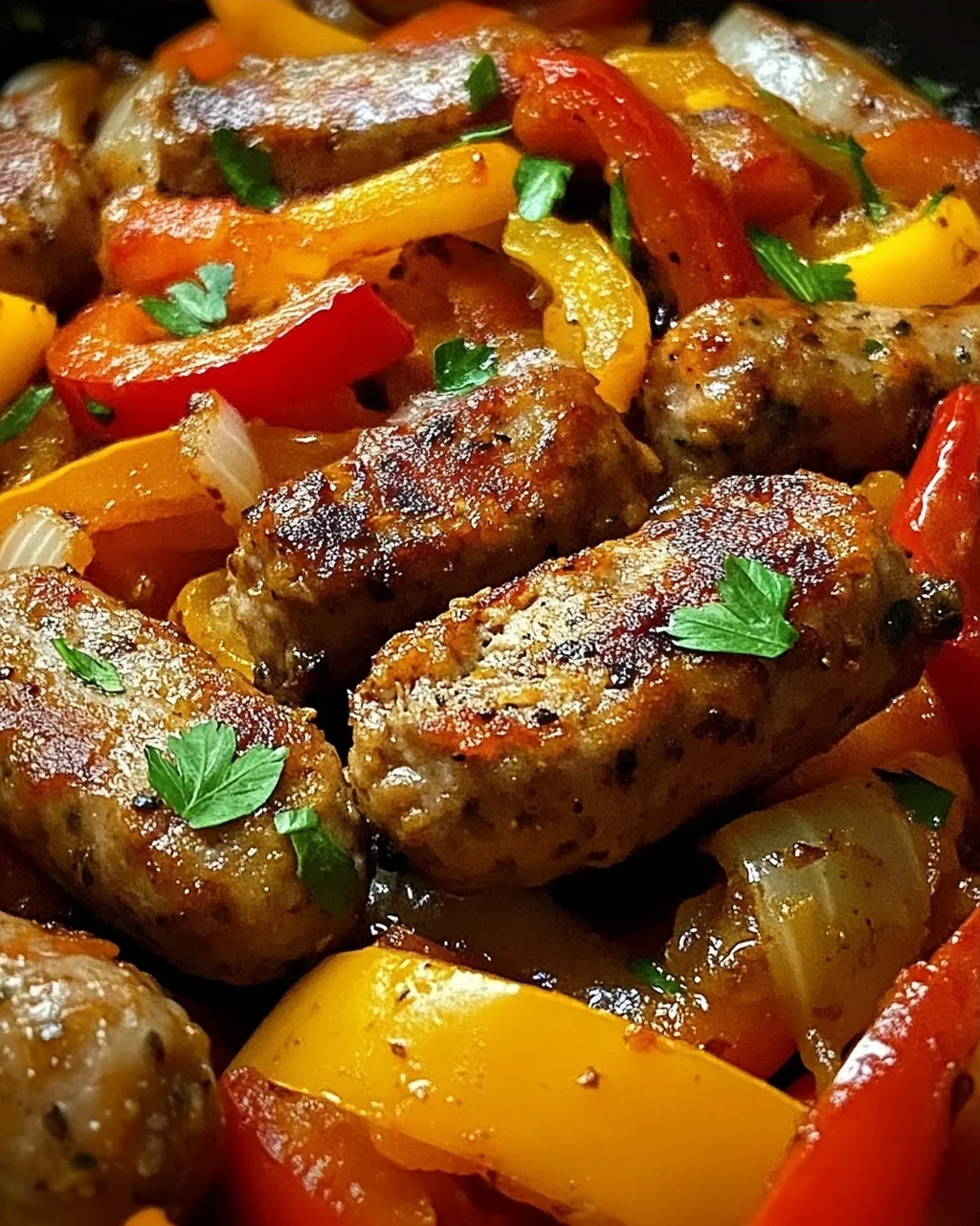 Italienische Wurst mit Paprika und Zwiebeln