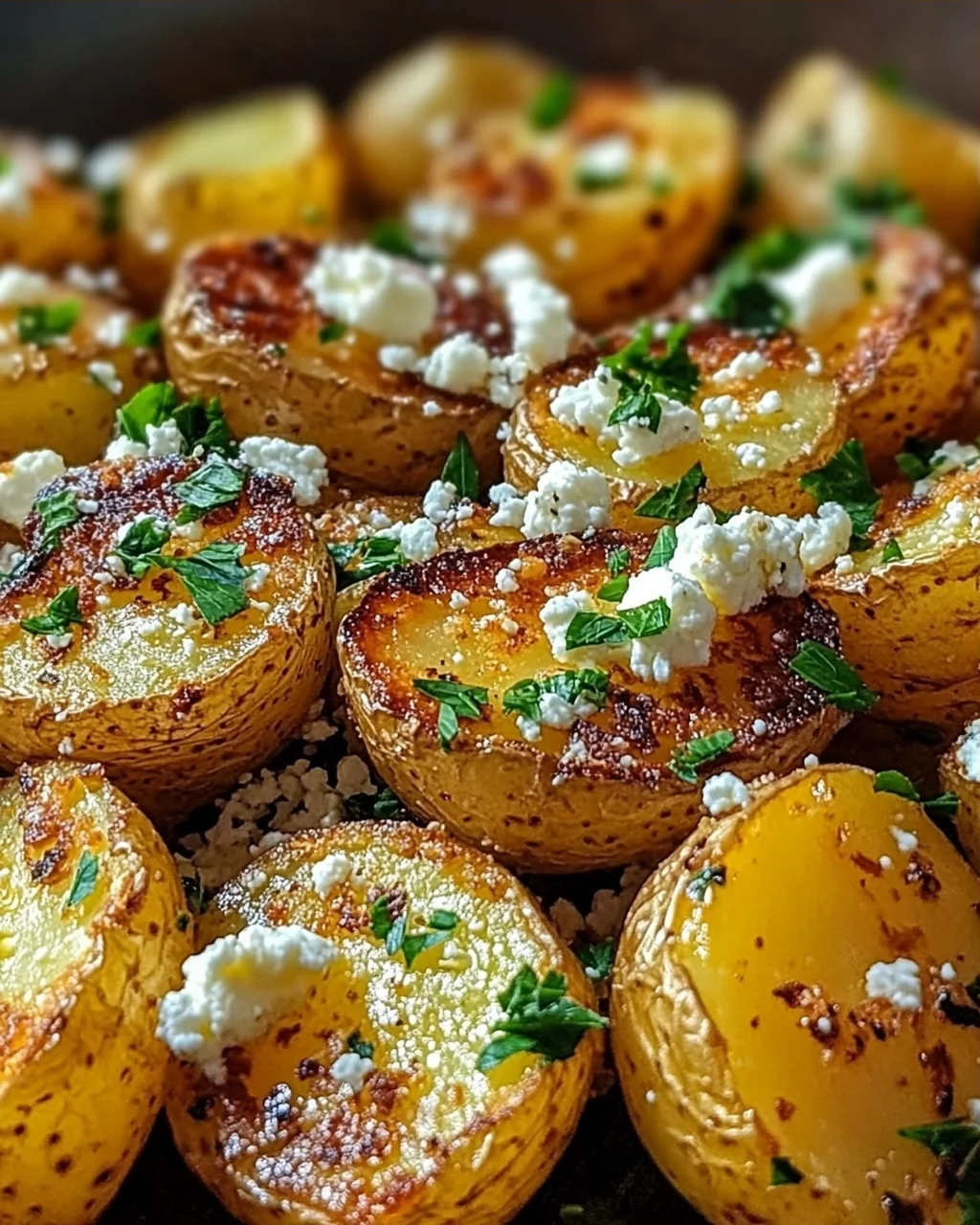 Kartoffeln mit Feta Knoblauch