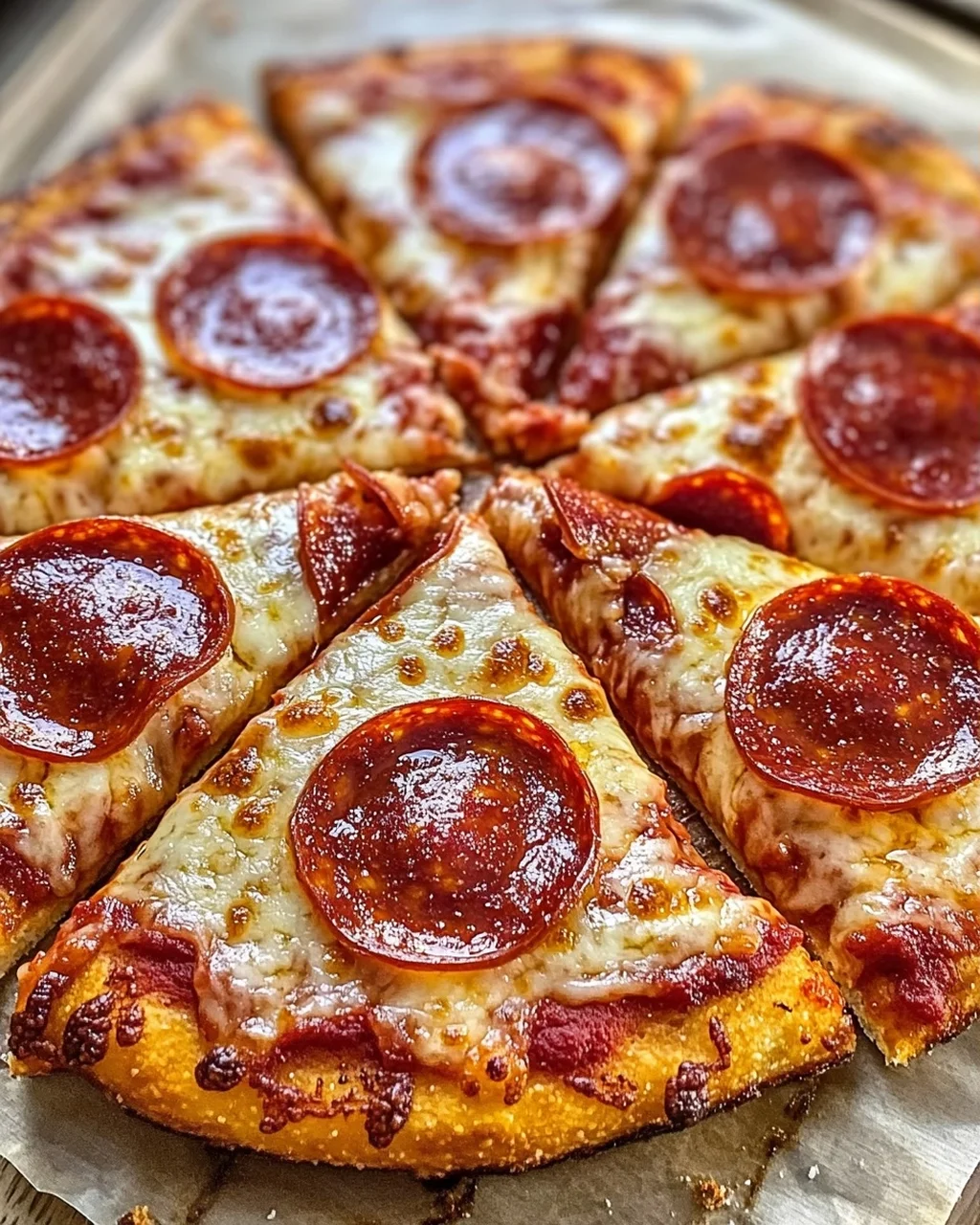 Klassische Heißluftfritteuse Hüttenkäse Pizzaboden