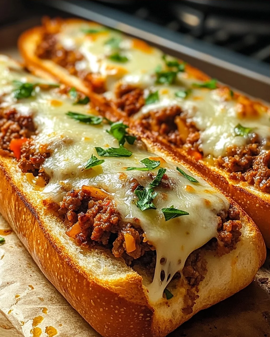 Knusprige überbackene Hackfleisch Baguettes – Nie wieder matschig!
