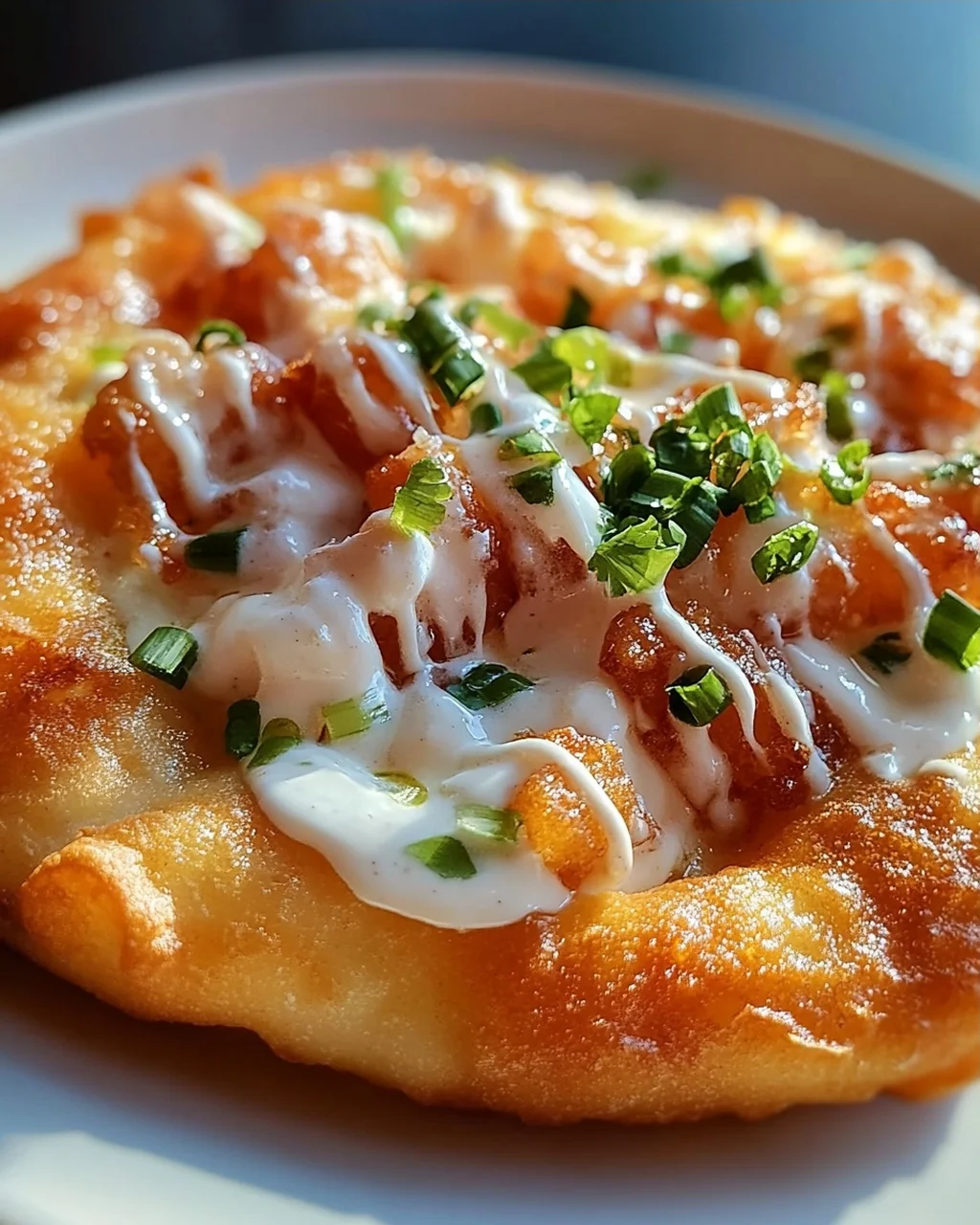 Knuspriges Langos aus der Heissluftfritteuse in Minuten!