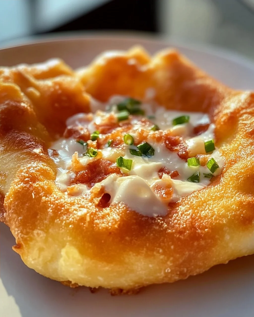 Knuspriges Langos aus der Heissluftfritteuse in Minuten!