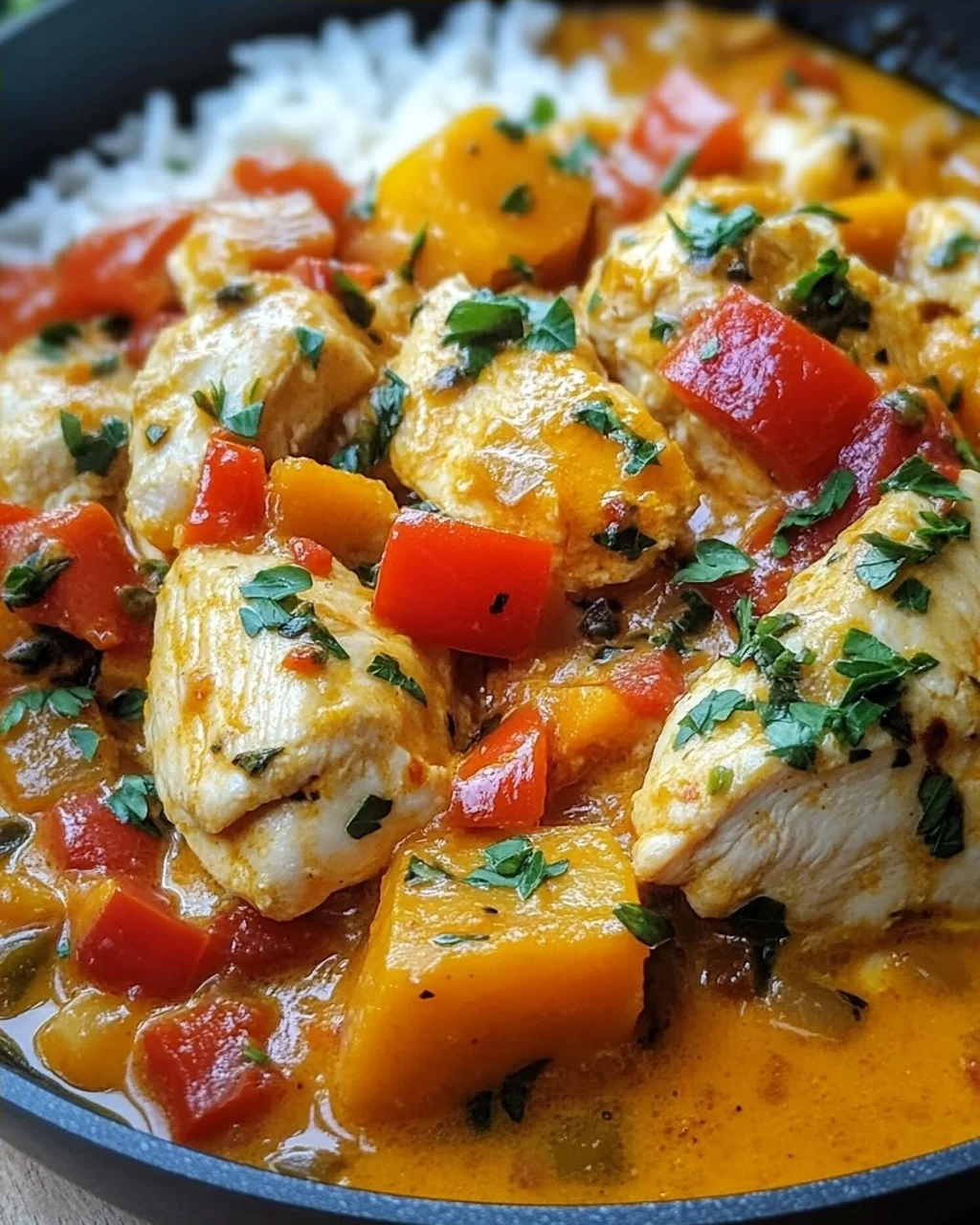 Kürbis-Hähnchen-Pfanne