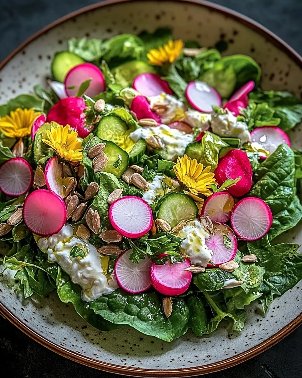 Leichter Frühlingssalat mit Radieschen & Joghurt-Dressing