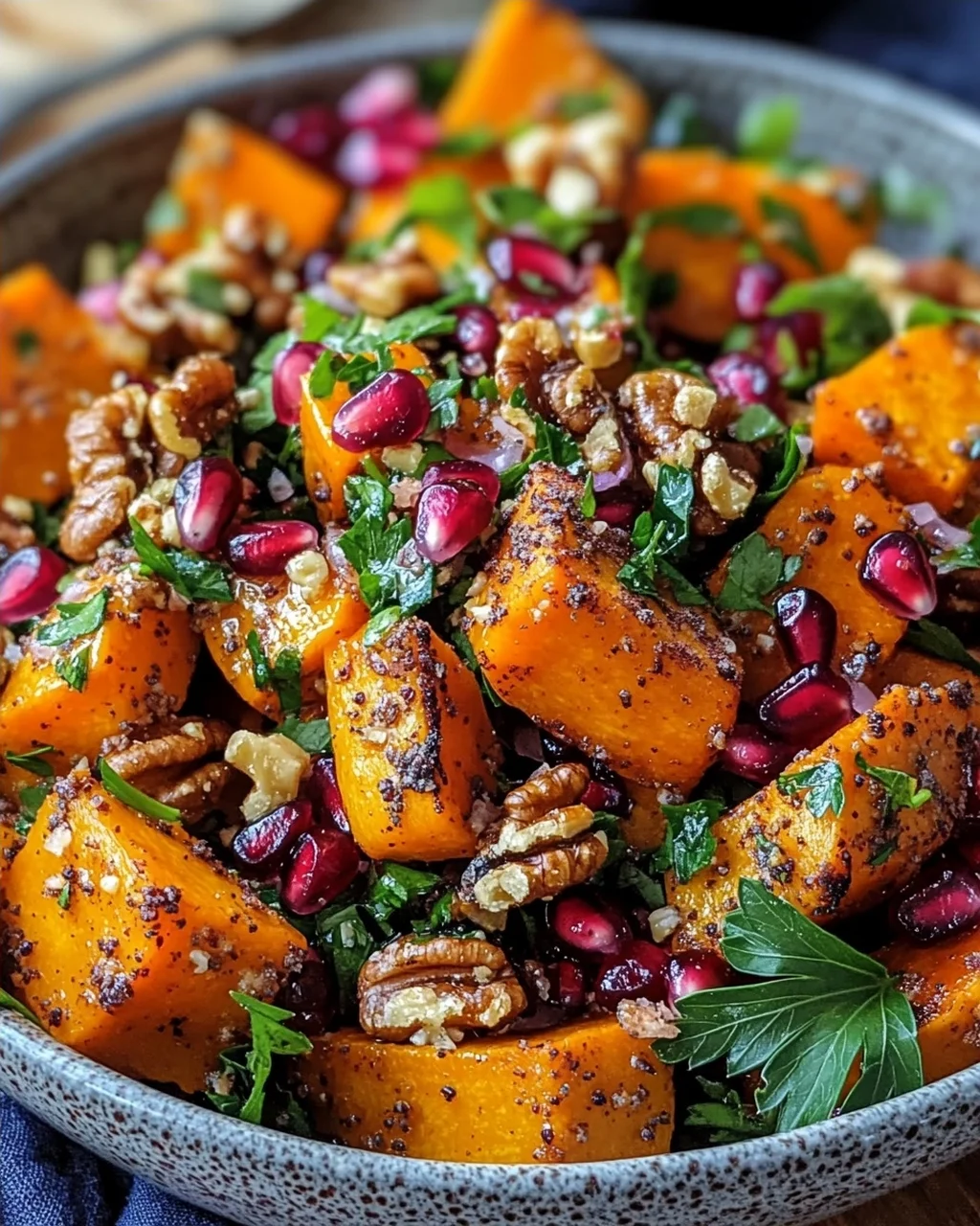 Libanesischer Gerösteter Kürbissalat: Würzig, frisch & gesund!