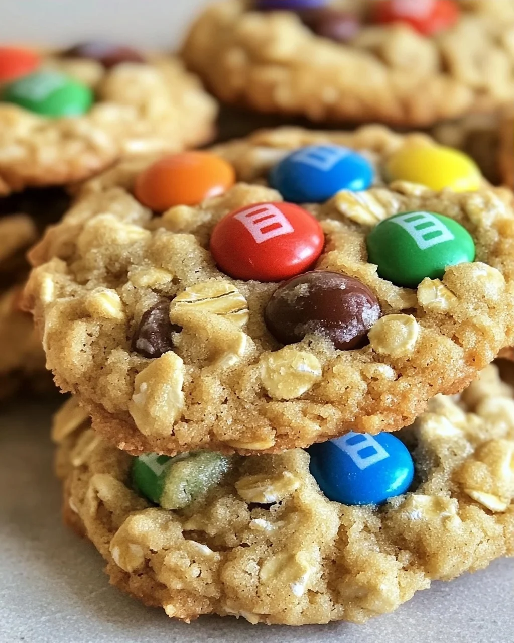 M&M-Cookies mit Haferflocken