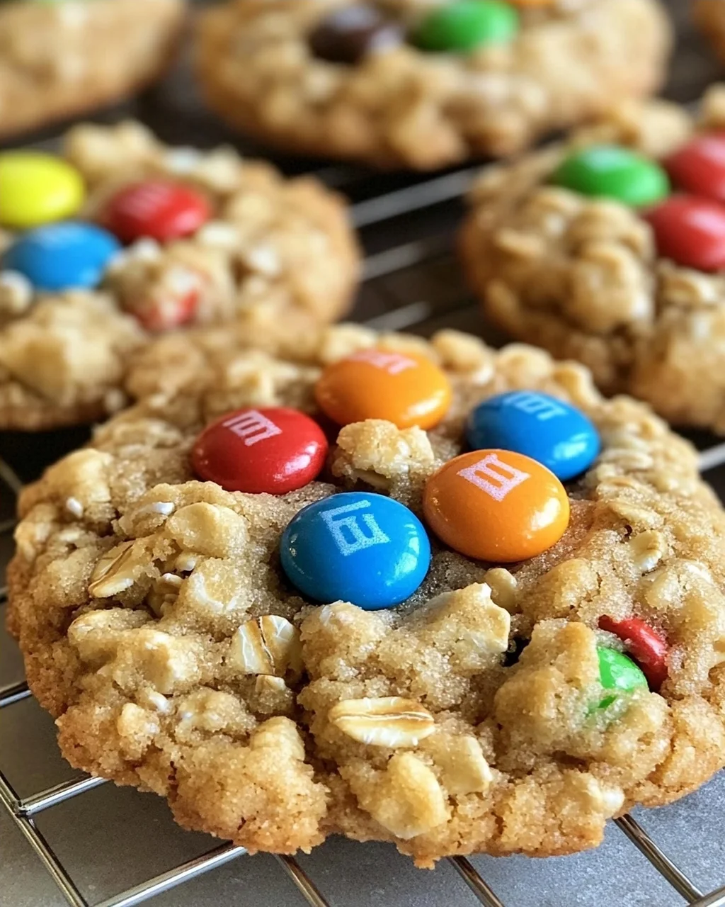 M&M-Cookies mit Haferflocken
