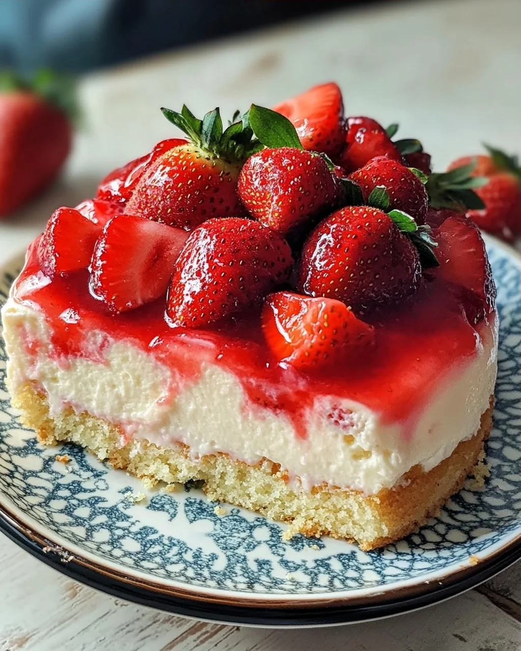 Omas Erdbeerkuchen mit Pudding