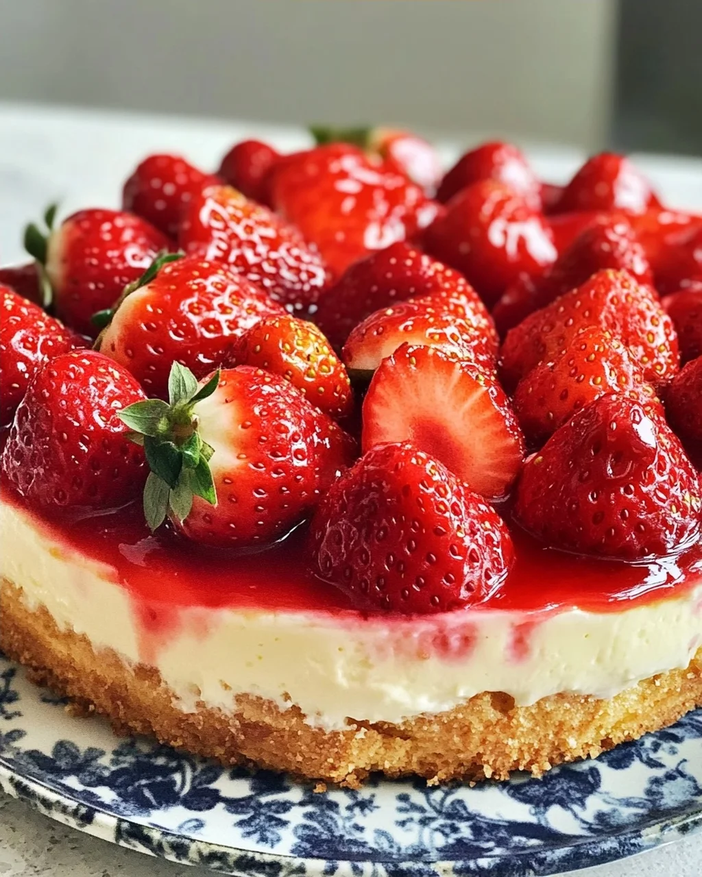 Omas Erdbeerkuchen mit Pudding