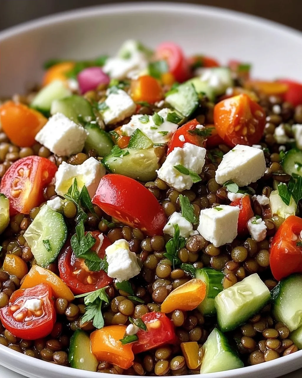 Orientalischer Linsensalat Feta: Frisch, würzig & einfach lecker