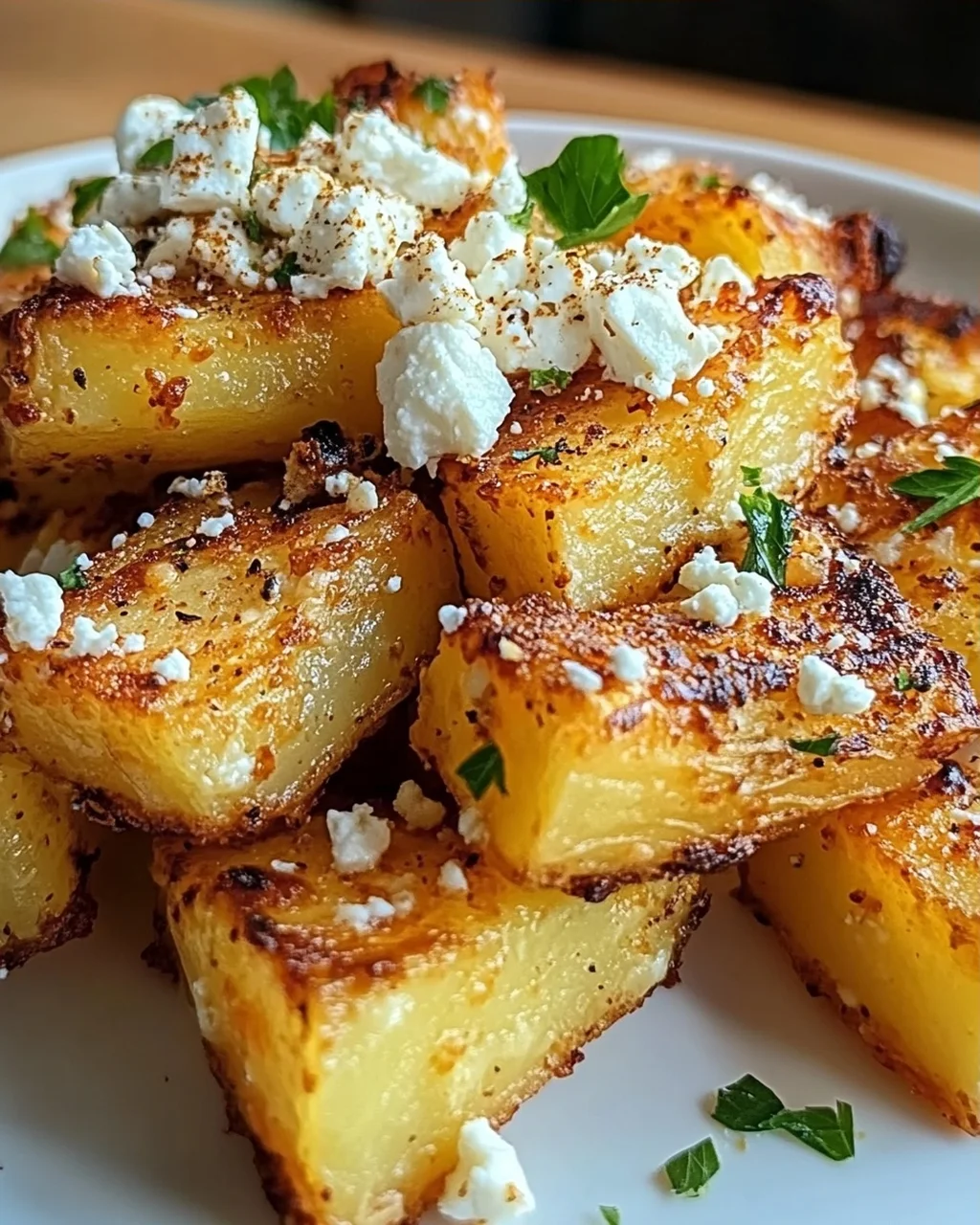 Röstiecken mit Feta überbacken