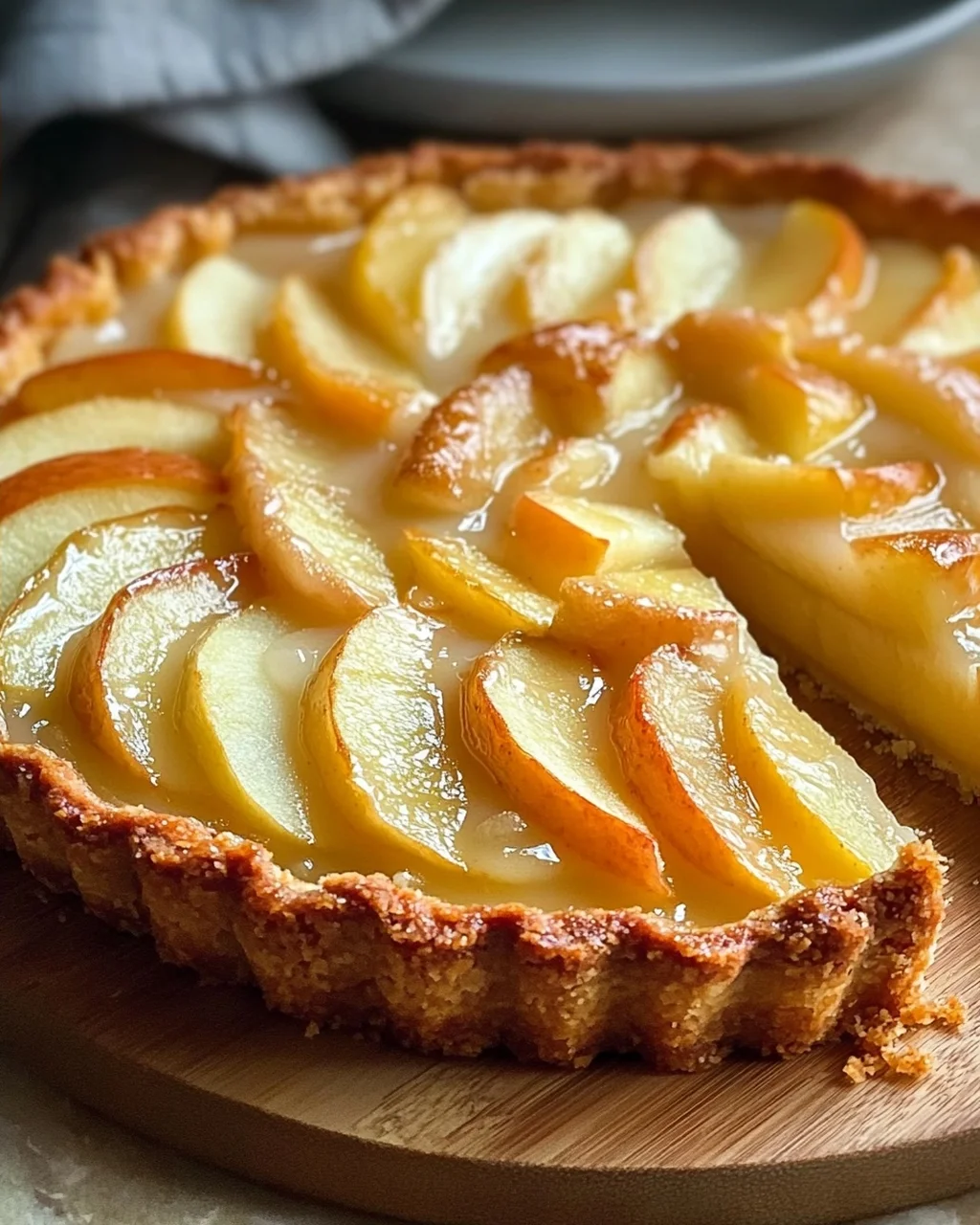 Saftige Apfeltarte mit Rahmguss