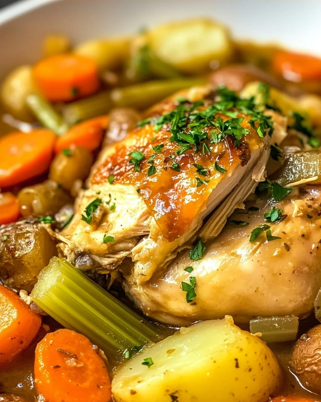 Saftiger Crockpot Chicken Pot Roast – Einfach & Lecker!