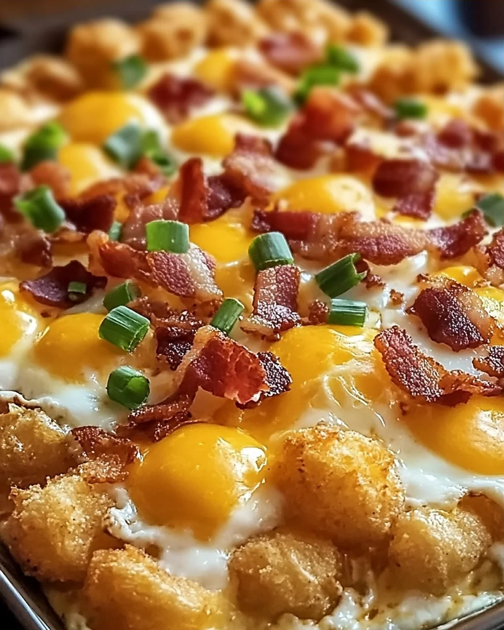 Speck und Ei Tater Tot Auflauf für Frühstücksliebe