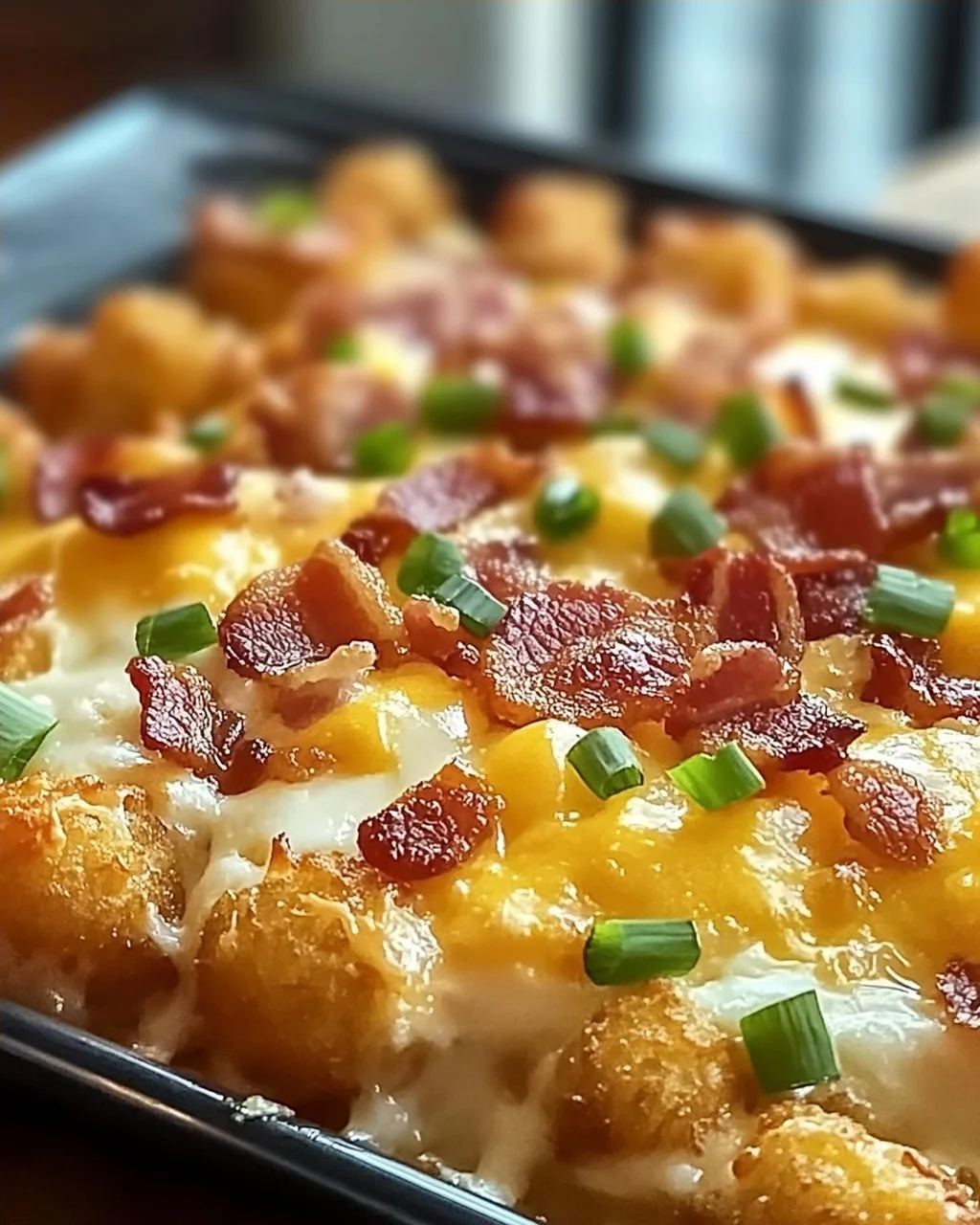 Speck und Ei Tater Tot Auflauf für Frühstücksliebe